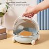 Creative Cradle Shape Desktop Storage Box for Organizing Toy Stationery and Small Items Featuring Flipping Lid Made from User Friendly Plastic