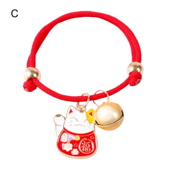 Ожерелье с изображением кошки, подвеска «Счастливый кот», очаровательный милый тканый ошейник для щенка и кошки