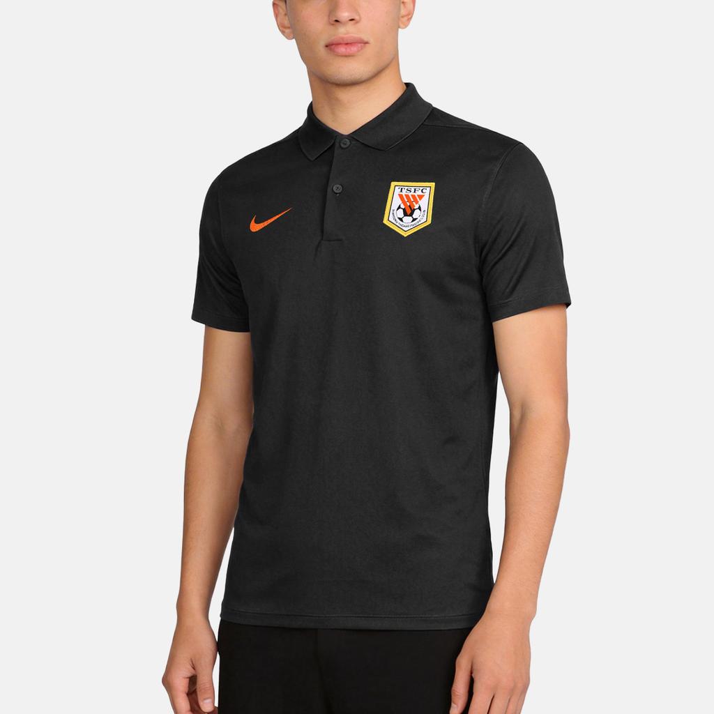 Nike Мужская футболка-поло Dri Fit Черная с воротником-поло Умеренная IQ0520-010