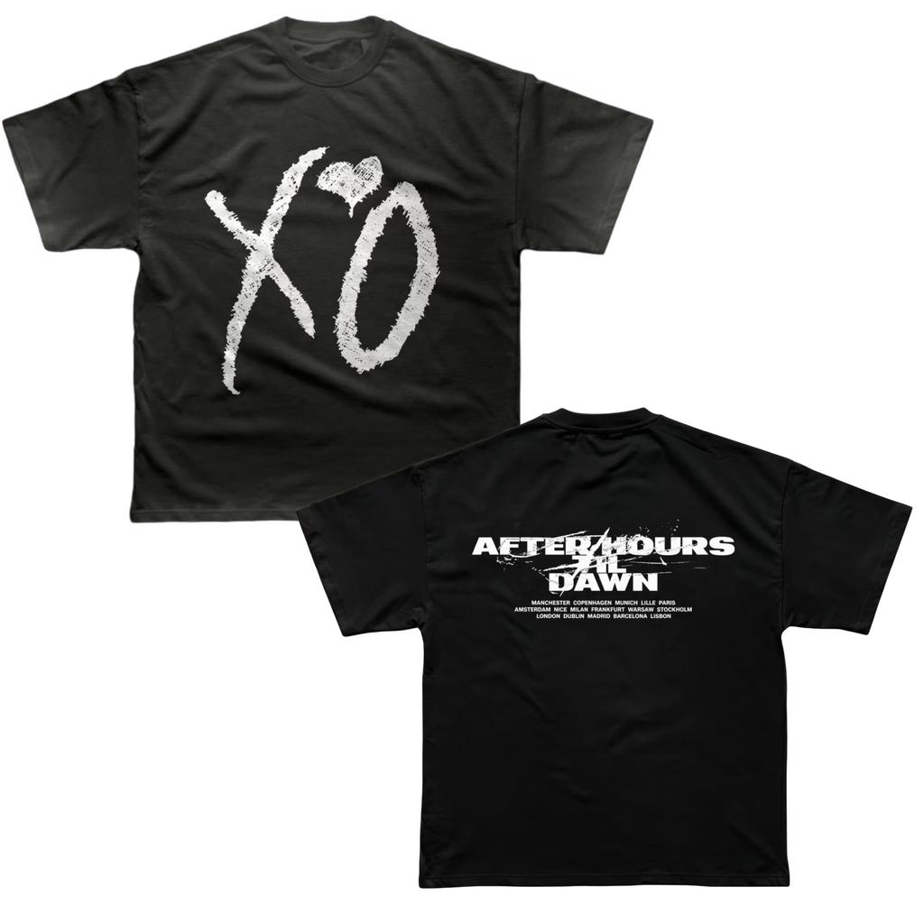 The Weeknd Футболка с принтом After Hours Til Dawn AHTD Tour 2026 Мужская и Женская Хлопок Одежда в стиле Y2K Мода Футболка с круглым вырезом и коротким рукавом