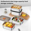 Ланч-бокс с крышкой, штабелируемые контейнеры для закусок, герметичный контейнер для еды из нержавеющей стали для фруктов, овощей, орехов