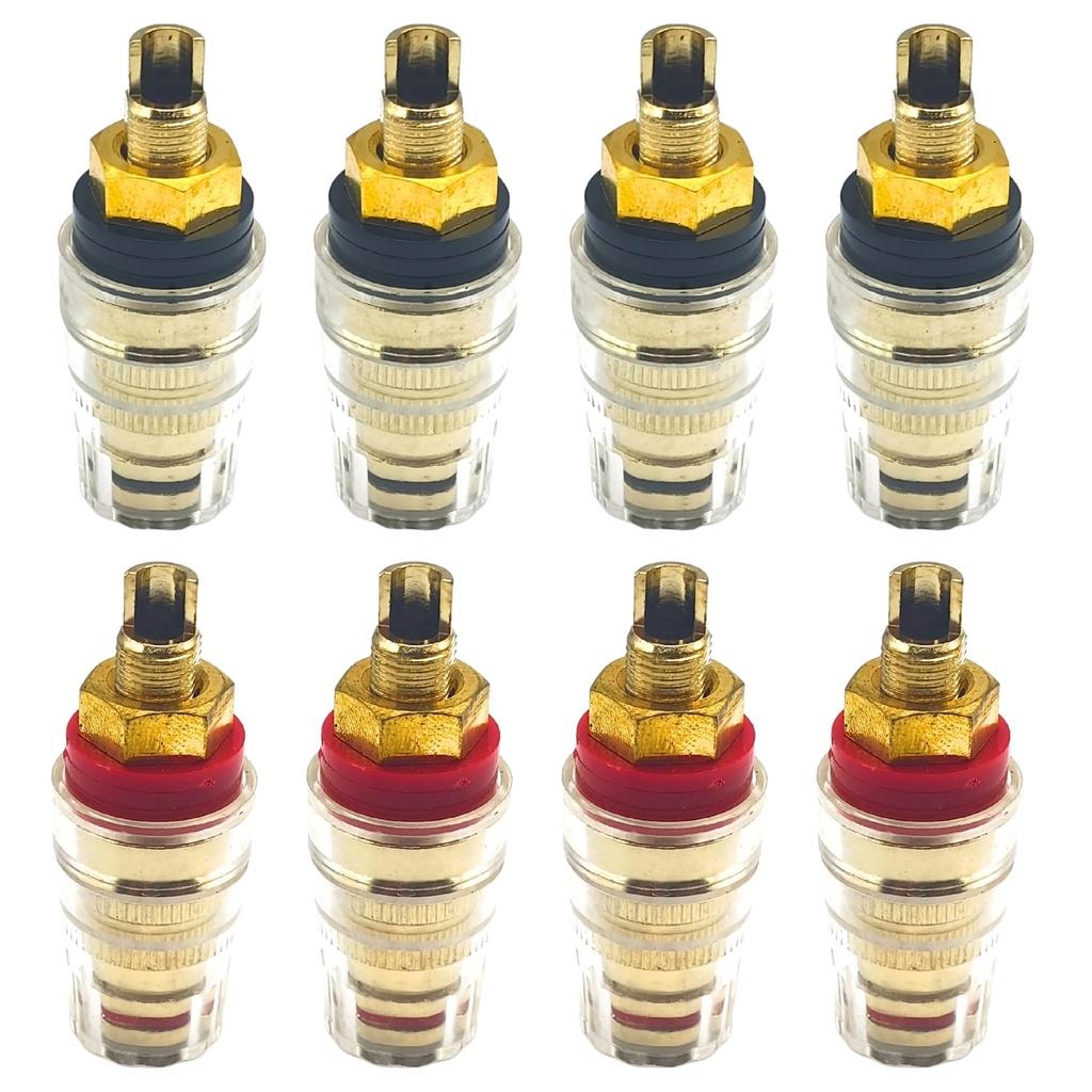 Shymie Speaker Banana Plug 4mm Terminal Solder Screw Diameter Black Terminals, Compatible, Diameter, List, Pins, 8mm, Red,