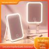 Portable LED Makeup Mirror with Adjustable Fill Light, Foldable Design, and Rechargeable Square Shape