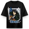 Anime Attack On Titan Eren Jaeger Printed T Shirt Men Women Shingeki No Kyojin Manga Tshirts Harajuku Washed T-shirt