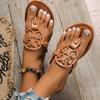 Модные уличные сандалии 2025 шлепанцы для женщин, сандалии на плоской подошве с перемычкой для пальцев, женские тапочки