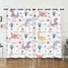 Curtain Tyrannosaurus Rex Skeleton Dinosaur Sunshade Digital Printing Blackout Curtain Punching