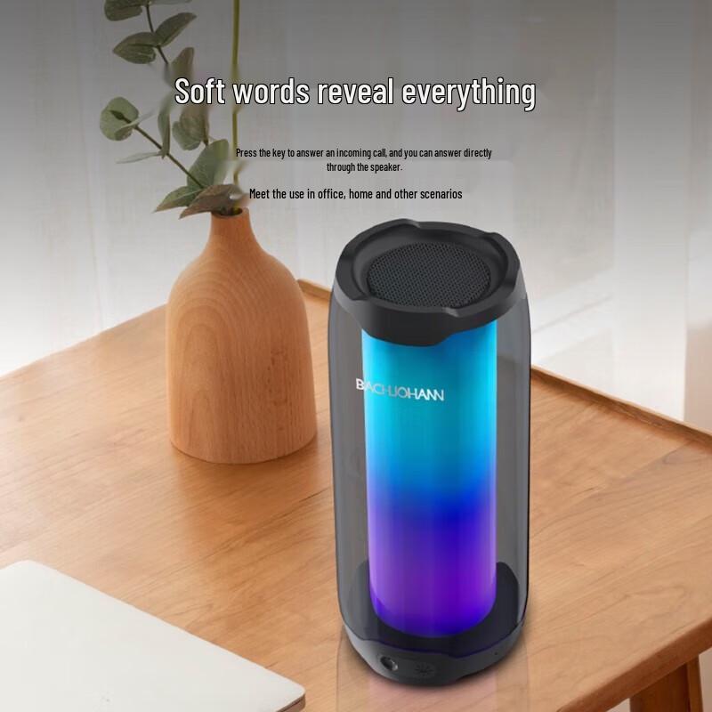 Bach Johann L4 Portable Bluetooth Speaker with Colorful Ambient Light