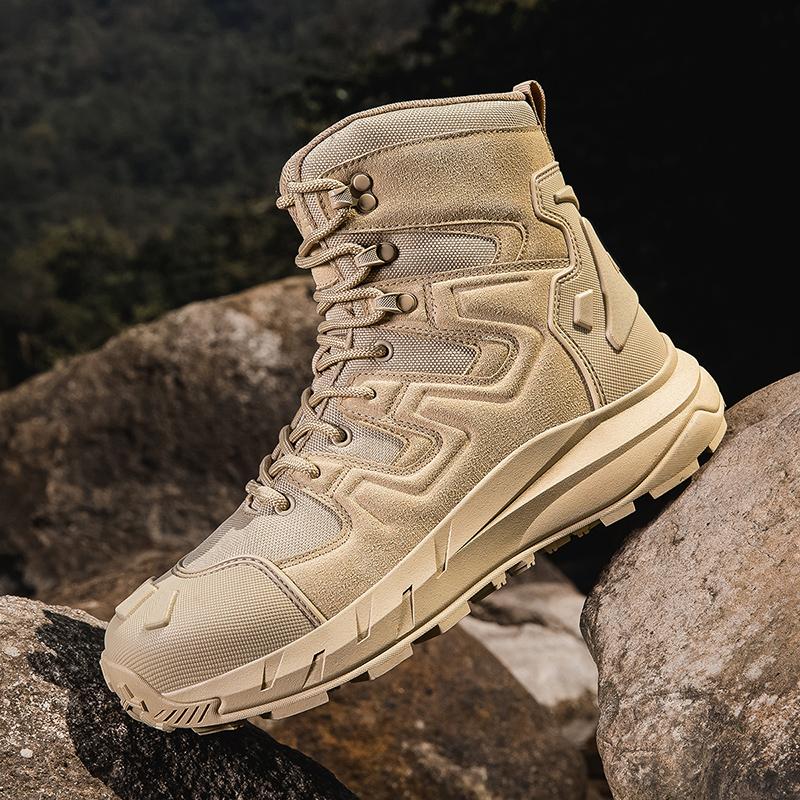 Fashion Men Hiking Shoes Male All-match Motocross Boots Outdoor High Top Men's Sneaker Hunting Work Safty Boot High Quality Ankle Boots