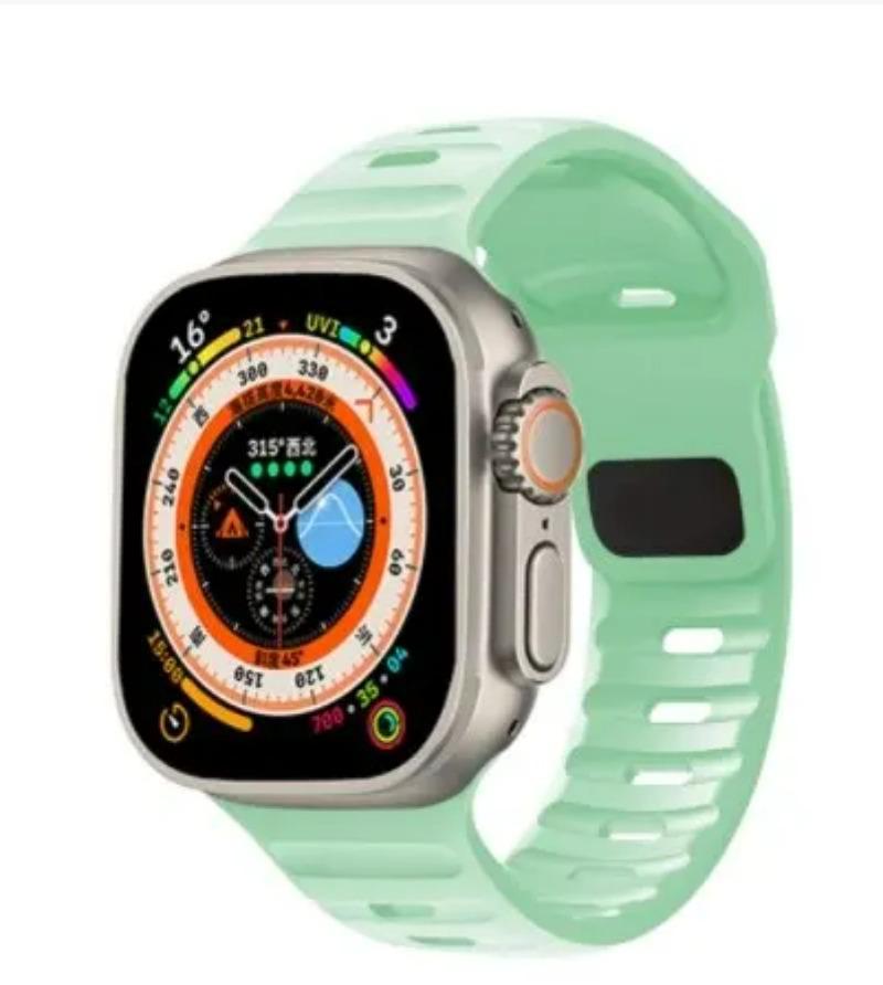 Спортивный ремешок для Apple Watch Ultra band 49 мм 45 мм 40 мм 44 мм 42 мм 41 мм 38 мм Силиконовый браслет с отверстием для воздуха iWatch Serie 8 7 6 SE 5 4 3