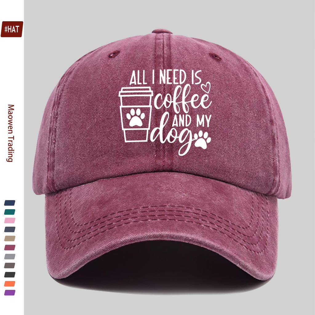 pc pcs Dog Paw Print Trucker Hat with Coffee Letter Paw Design Adjustable Snapback Cap Suitable for for Men Women Lightw