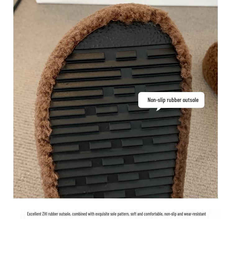 Women's Fuzzy Slippers: New 2025 Thick-Soled, Height-Enhancing, Plus Velvet Cotton for Autumn/Winter