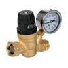 RV Water Pressure Regulator Adjustable Water Pressure Regulator Pressure Gauge-Equipped Pressure Reducing Valve NH3/4 Thread Brass Pressure