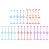 10PCS Action Figure Stand Plastic Translucent Doll Model Support Display Holder Base for 6 Inch Doll