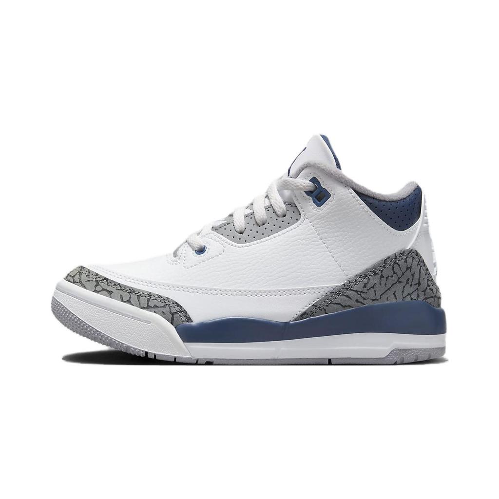 Air Jordan 3 Retro PS Midnight Navy Детские кроссовки Белый цементно-серый Черный DM0966-140