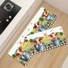 1Pcs Watercolor Farm Cute Cow Sunflower Printed Kitchen Mat Soft Thickened Kitchen Floor Mat Waterproof Non-slip Oil-proof Floor Mat Runner Rug