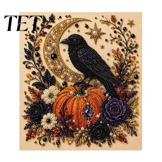 Unique Halloween Party Giveaways Faux Pearl Painting Kit, Cute Ghost 3D Art DIY Easy for Craft Enthusiasts Kit Adults, Christmas Home Festive