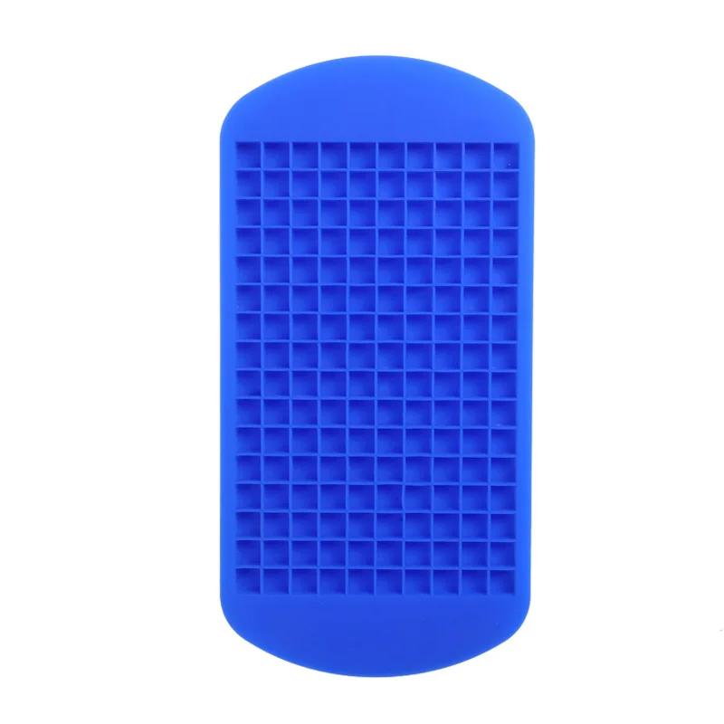 160 Grid Mini Silicone Ice Tray Ice Cubes Foldable Ice Mold Breaker Grid Tray Small Square Mold Maker Silicone Mold