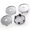 4 шт./компл., универсальные 60 мм автомобильные колпачки для ступиц колес, автоаксессуары, замена алюминиевого сплава, серебристого цвета