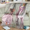 Мечтательная балерина, фея, лебедь, единорог, мультяшное одеяло, мягкий плед для дома, спальни, кровати, дивана, пикника, путешествий, для детей