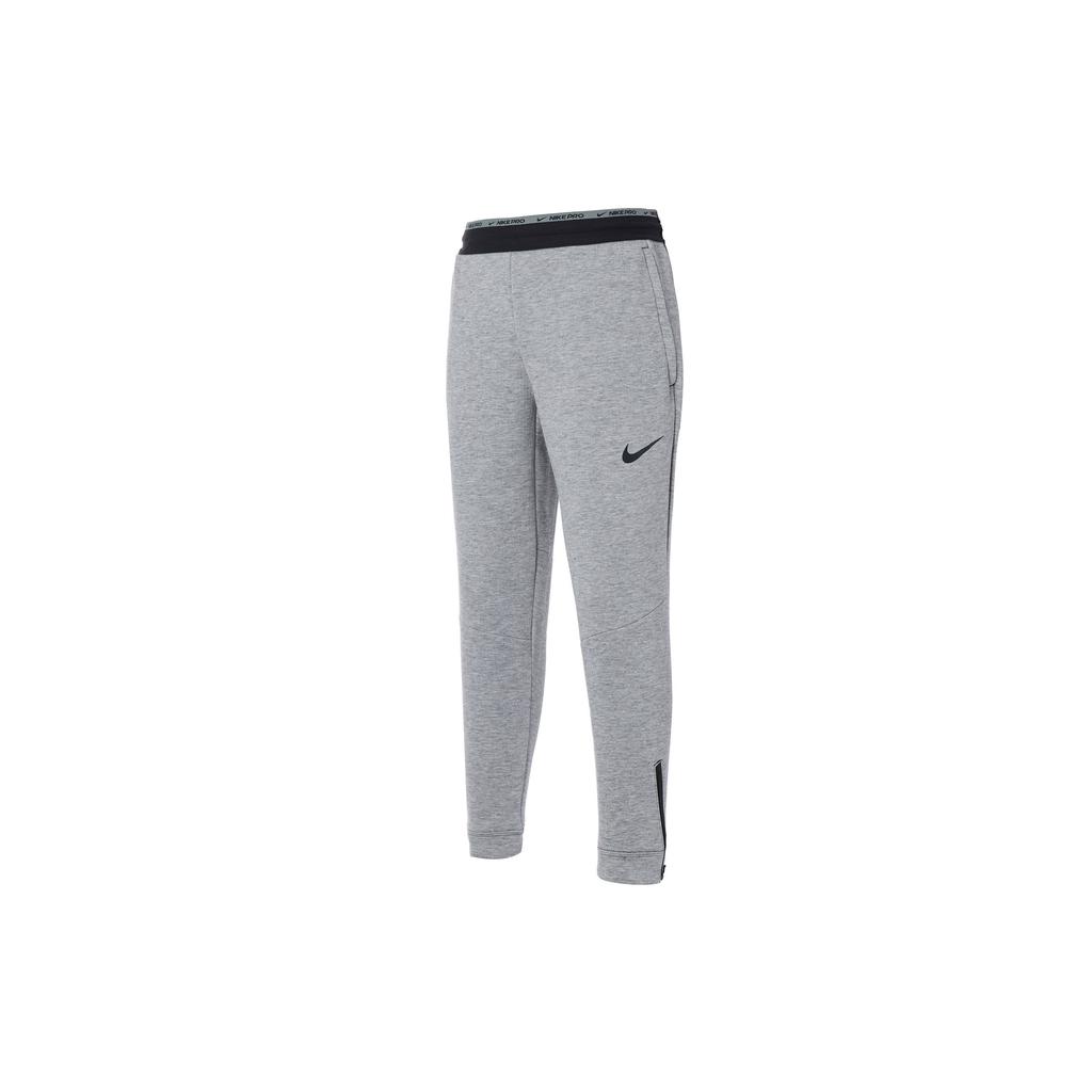 Nike Pro Therma-Fit спортивные повседневные брюки из полиэстера осень-зима на шнурке облегающие ветрозащитные с низкой талией трикотажные брюки мужские серые DD1881-010