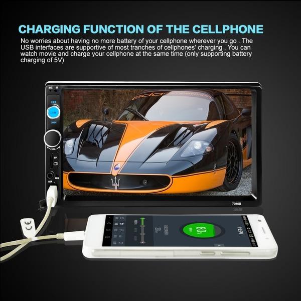 7010B 2020 новый 7010B 7-дюймовый автомобильный радиоприемник Bluetooth V2.0 Автомагнитола HD MP5-плеер SD MMC USB FM MP3/MP4 автомагнитола