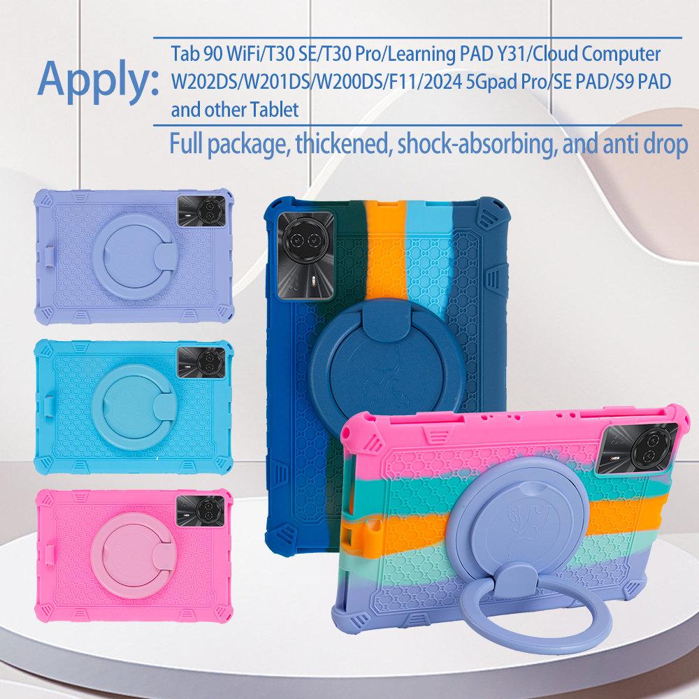 360 Rotaiting Stand Case For Doogee T30 Pro T30SE 11'' Soft Silicone Tablet Cover With Strap Pen