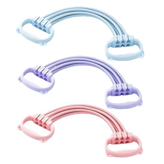 Регулируемая эластичная лента-восьмерка для рук и плеч, эластичный фитнес-ремень с 6 трубками для силовых тренировок, противоскользящий жгут сопротивления для мужчин и женщин