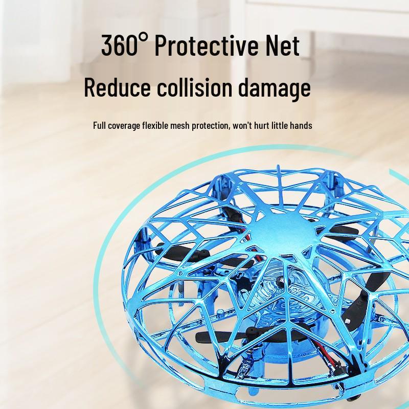 Летательный аппарат с сенсорным управлением жестами в форме НЛО: Игрушка летающая тарелка с пультом дистанционного управления и долгим сроком службы батареи для детей