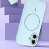 For iPhone 16 Case Compatible with MagSafe Soft Silicone Shockproof Phone Cover - Purple
