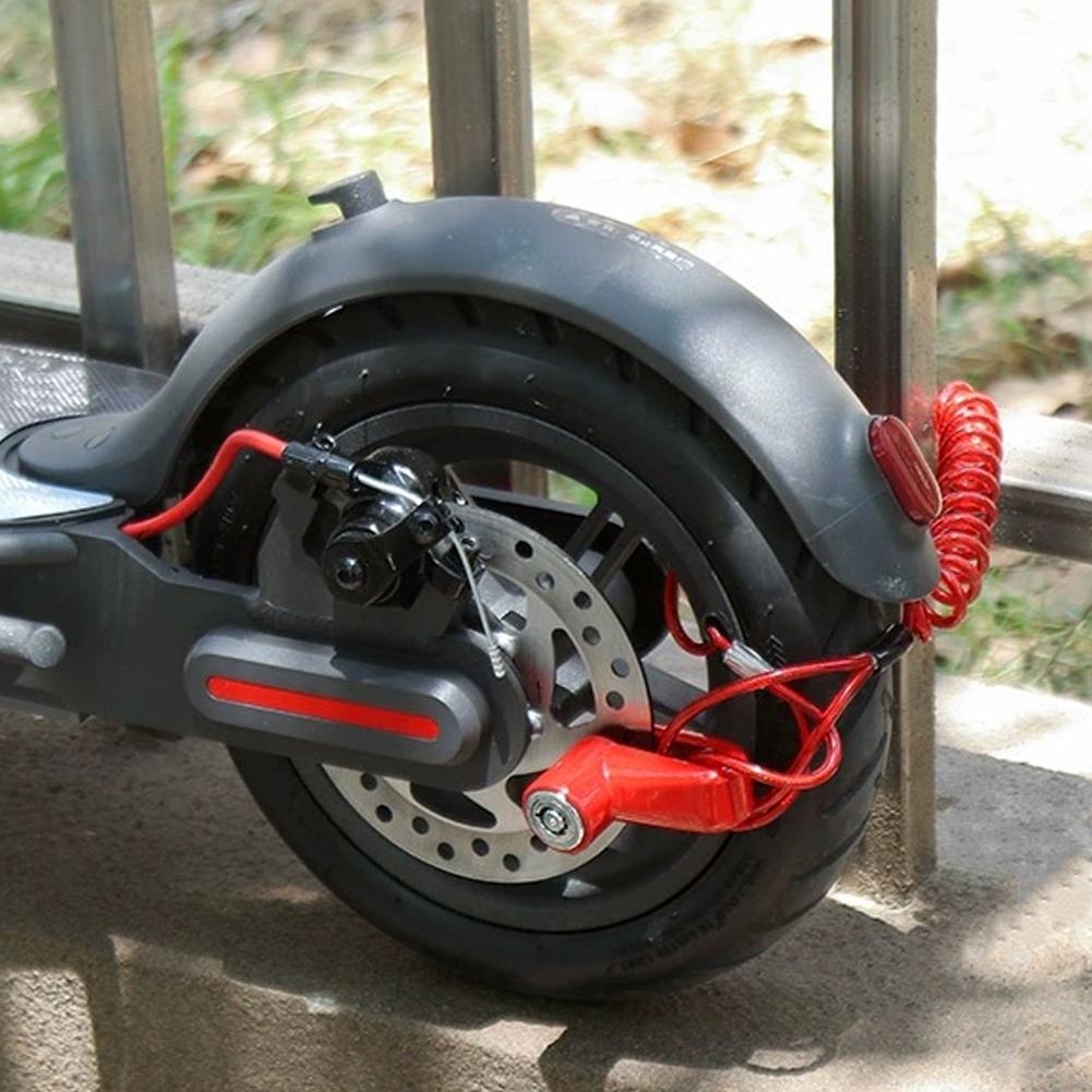 Anti-theft Lock Electric Scooter Disc Brake Lock with Steel Wire Bicycle Mountain Bike Motorcycle Disc Lock Safety Theft