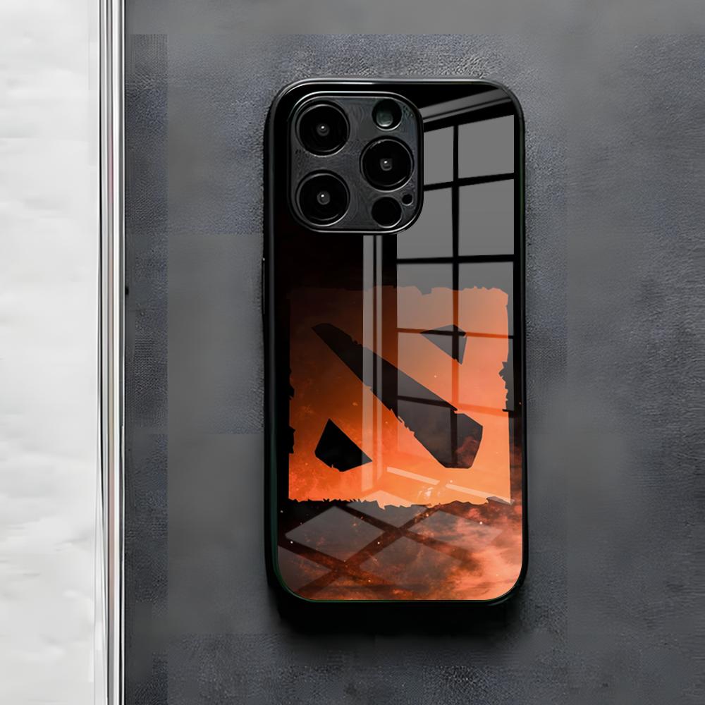 Чехол для телефона D-Dota 2 Для IPhone 17 Air 16 E Pro Max 15 14 13 Mini 12 Pro 11 Max Plus Черная Стеклянная Крышка