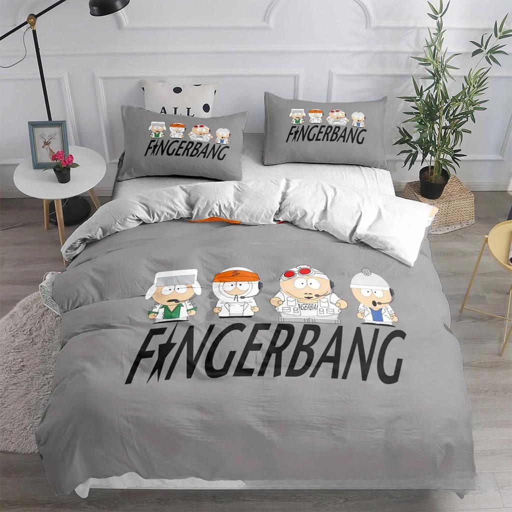 Cartoon South Park Bedding Sets Child Quilt Duvet Cover Pillow Case 2-3 Pieces Sets Queen King Size