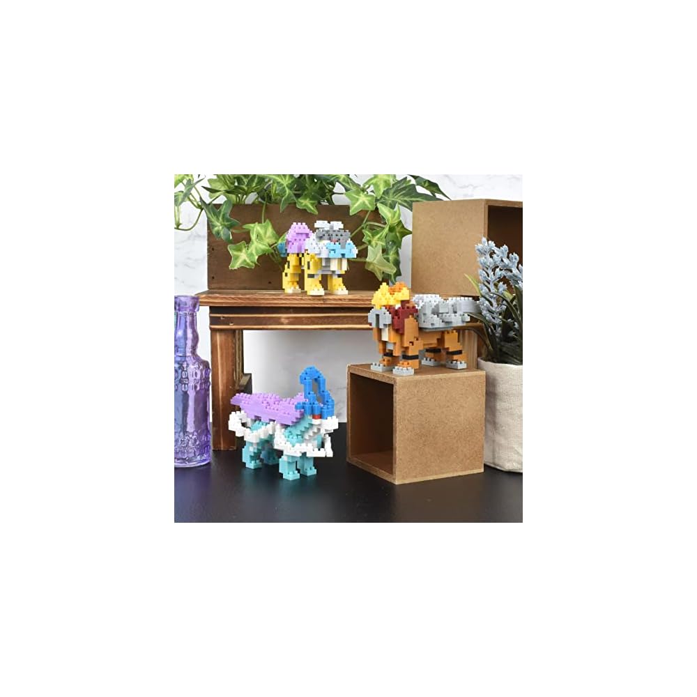 Kawada nanoblock Карманный Монстр Суикун Набор для сборки 90 деталей Коллекционная игрушка