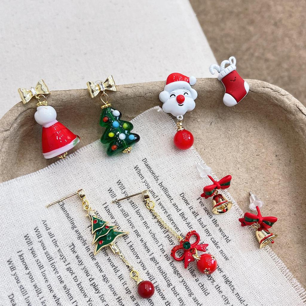 Unique Christmas Santa Tassel Earrings for Girls - High-End Autumn/Winter Design