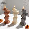 Halloween Haunting Spooky Silicone Mold Stacked Ghosts Soy Wax Candle Mold Resin Plaster Mould for Haunted House Prop Decor Gift