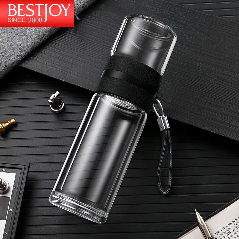 Fuguang Shixi Double-Layer Glass Tea Infuser Bottle