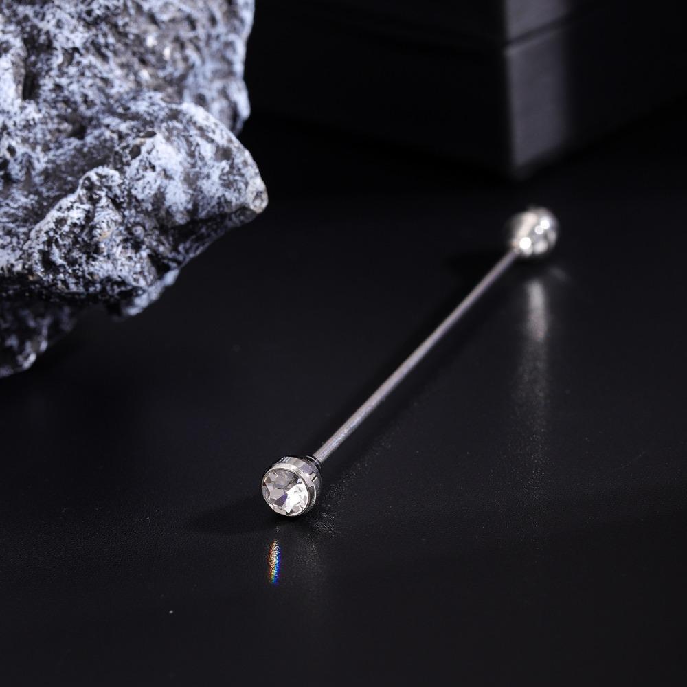 Detachable Crystal Tie Collar Needle Spiral Buckle Neckline Pin Shirt Collar Pin Banquet