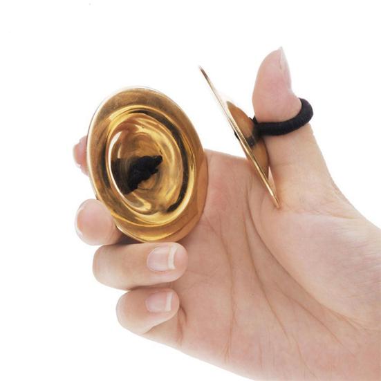 Пальчиковые тарелки для детей Ручные медные тарелки-крэш Мини-тарелки для танца живота Музыкальный инструмент для мероприятий, выступлений хора