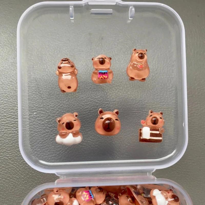 100 шт. Миниатюры мини-капибары, фигурки животных, украшение для феиного сада, дома, стола, микроландшафт, поделка своими руками