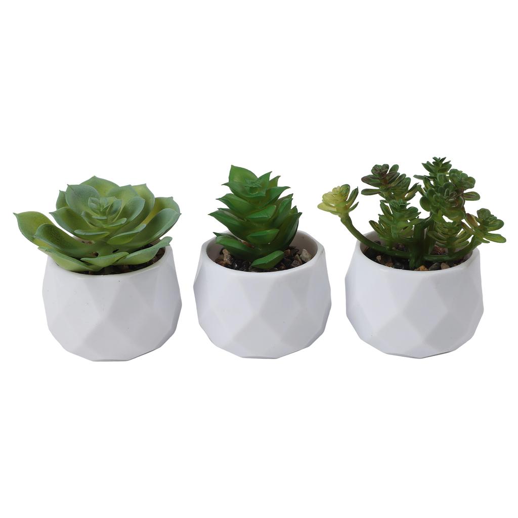Beautiful Artificial Plants Set Artificial Succulent Imitation Potted Plants Decorative Flower Pot Desktop Decoration