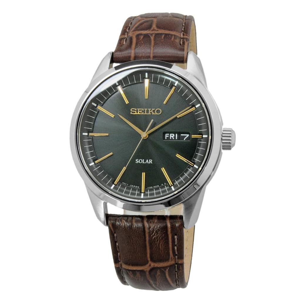 Seiko Солнечные кварцевые часы SNE529 Сапфировое стекло Коричневый кожаный ремешок Зарубежная модель [Seiko] Мужские [Товар]