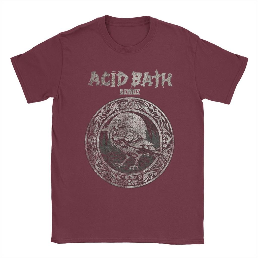 Мужские футболки Acid Bath Хипстерская футболка из чистого хлопка Футболка с коротким рукавом Футболки с круглым вырезом Одежда Лето