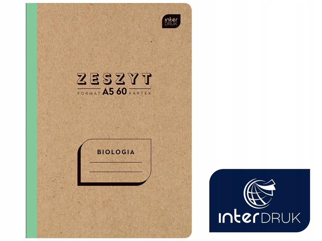 Interdruk A5 notebook, 60 sheets, grid, biology, for Biology