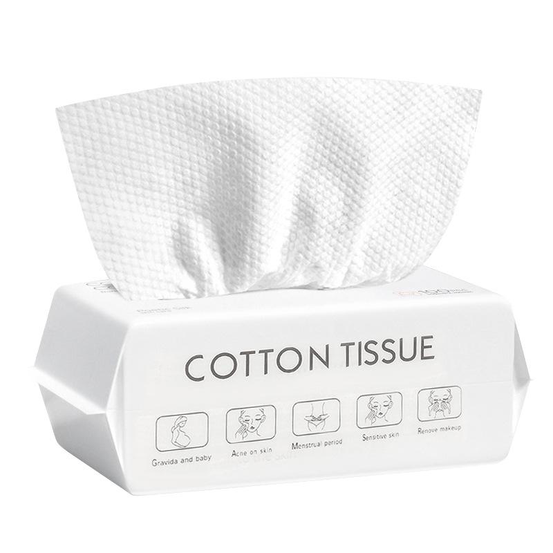 Disposable Pure Cotton Face Towel - Thick Pearl Texture Makeup Remover, Soft Pull-Out Cleansing Wipes