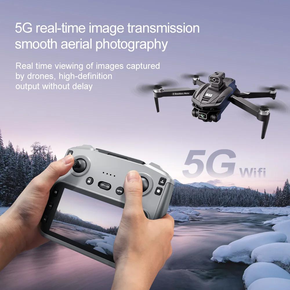 2026 Новый Улучшенный V168 Pro Max GPS ЖК-экран Управление 8K HD Двойные Камеры Удаленный WIFI FPV Пульт Дистанционного Управления Портативный Дрон с Предотвращением Препятствий