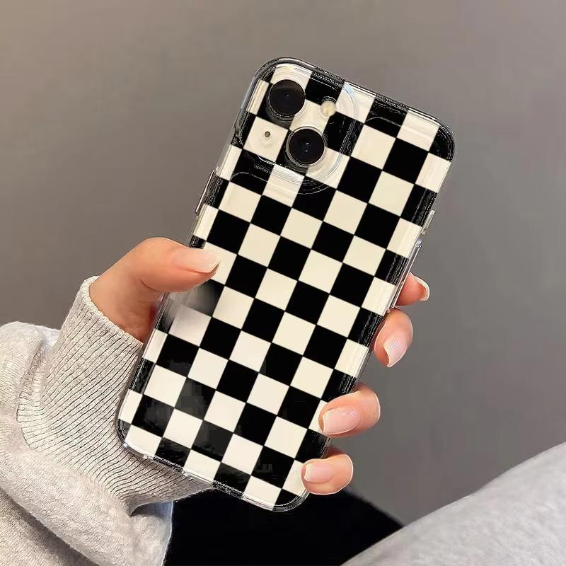 Прозрачный чехол для телефона со Space Black клетчатым узором для Xiaomi Mi 15 T Pro 14T 13T 12T Mi 17 Pro 15 14 13 12 11 Lite 5G Силиконовый чехол