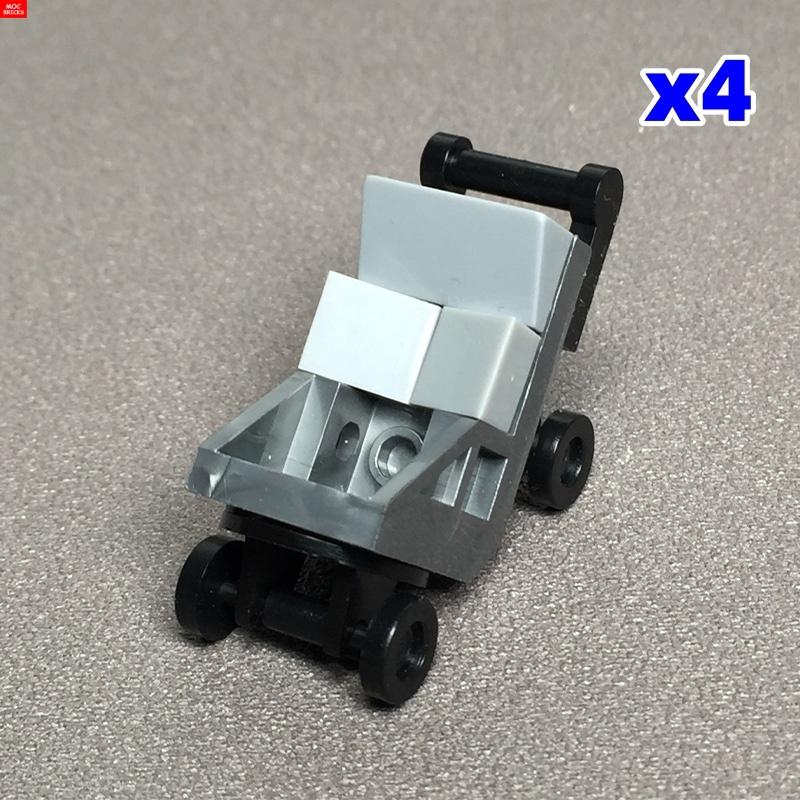 MOC Кубики Детская коляска люлька для младенцев подставка для бутылочки Обучающие Строительные Блоки Игрушки для Детей Девочек Подарок