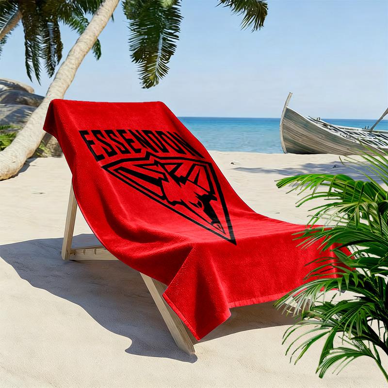Essendon Football Club Print Beach Towel, Large Soft Quick Dry Towel for Beach Camping Swimming