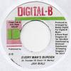 7inch Record JAHMALI - Every Man's Burden NONE Digital-B Jamaica Reggae, Ska & Dub Used