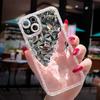 Чехол для телефона с кристаллическим блеском и ромбовидным узором для iPhone 13 12 11 14 Pro Max X XR XS Max Plus, прозрачный противоударный мягкий чехол из ТПУ